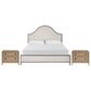 Universal Furniture Griffith Park Queen Upholstered Bed with Two Nightstands in Sienna, , large