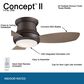 Minka-Aire Concept II 44" Flush Mount Ceiling Fan with LED Light in Oil Rubbed Bronze, , large