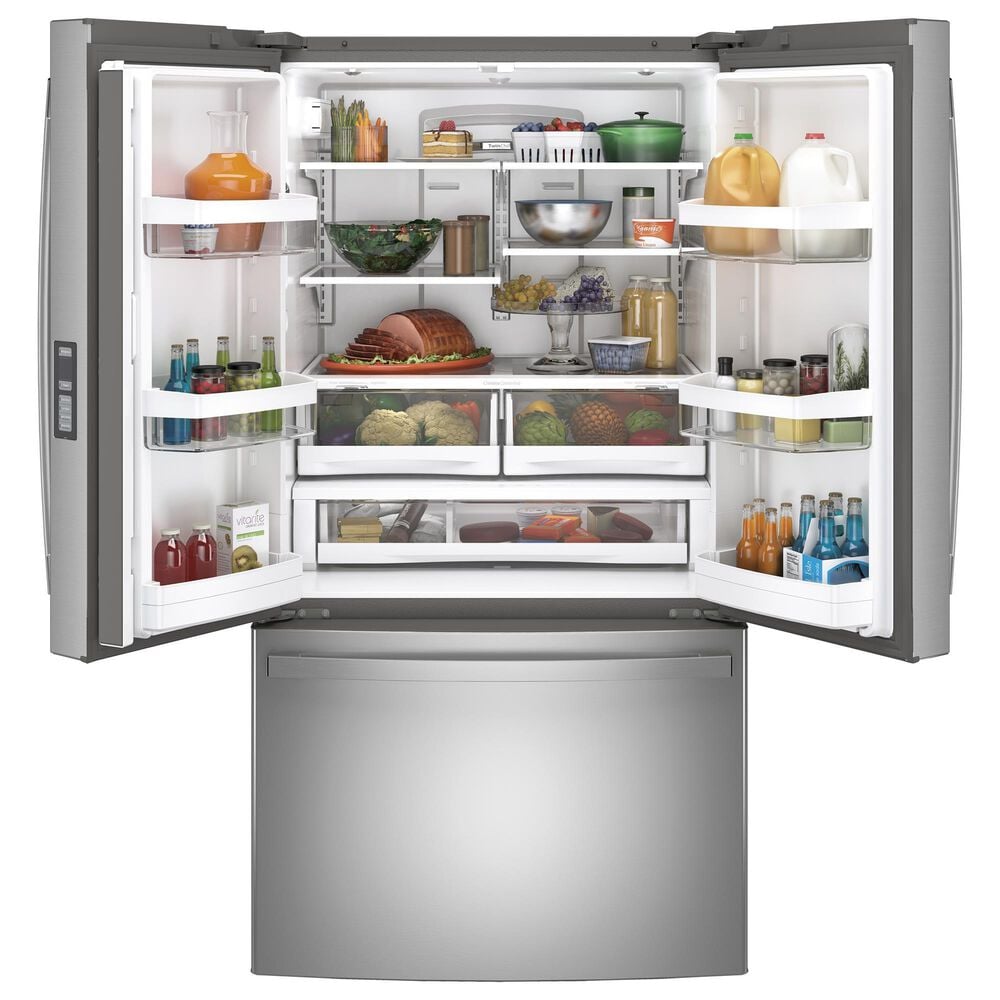 GE Appliances 28.7 Cu. Ft. 3-Door French Door Refrigerator in Stainless Steel, , large