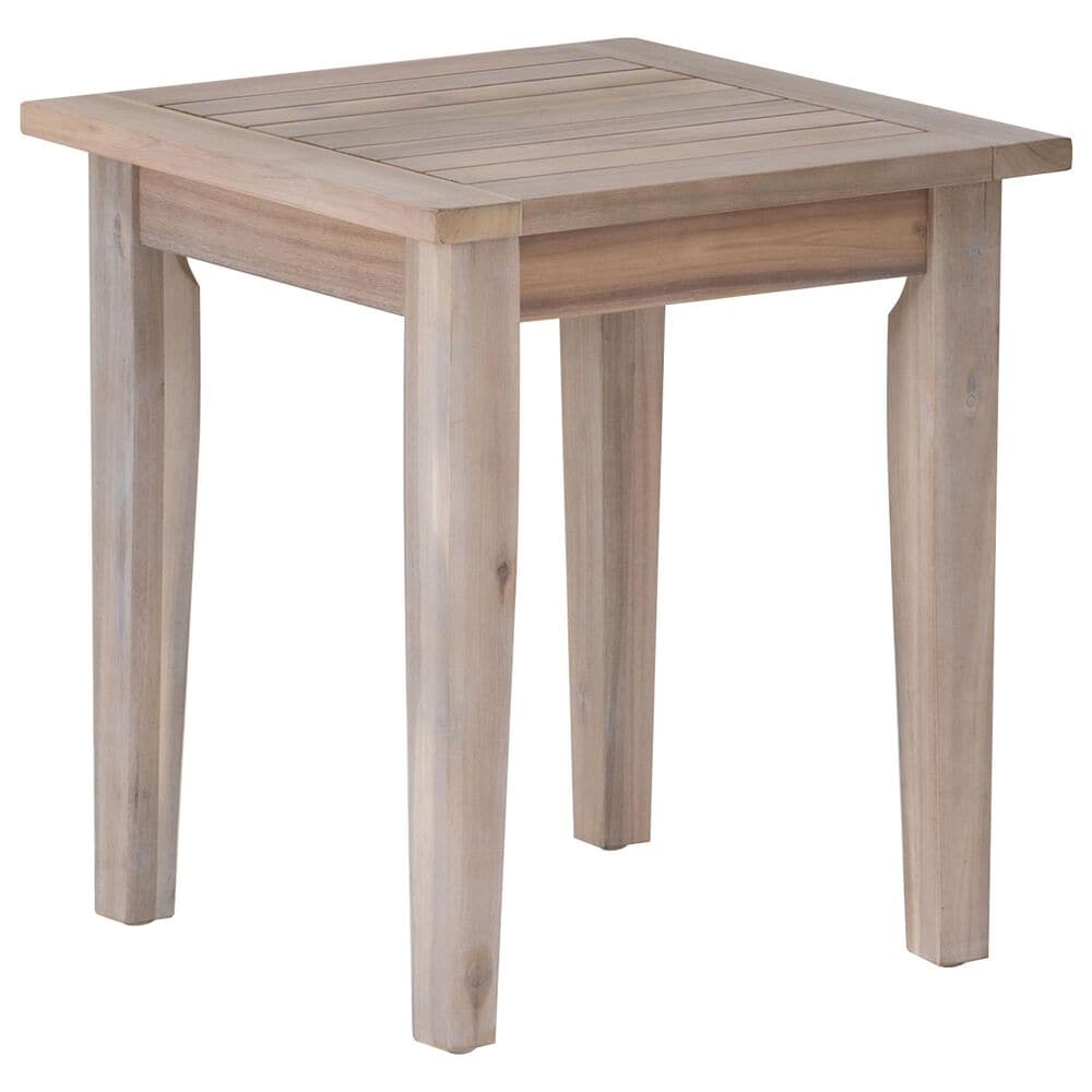 Linon Home Decor Teagon Square Side Table in Natural, , large