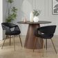 LumiSource Curvo Arm Chair with Black Faux Leather Cushion in Antique Copper (Set of 2), , large