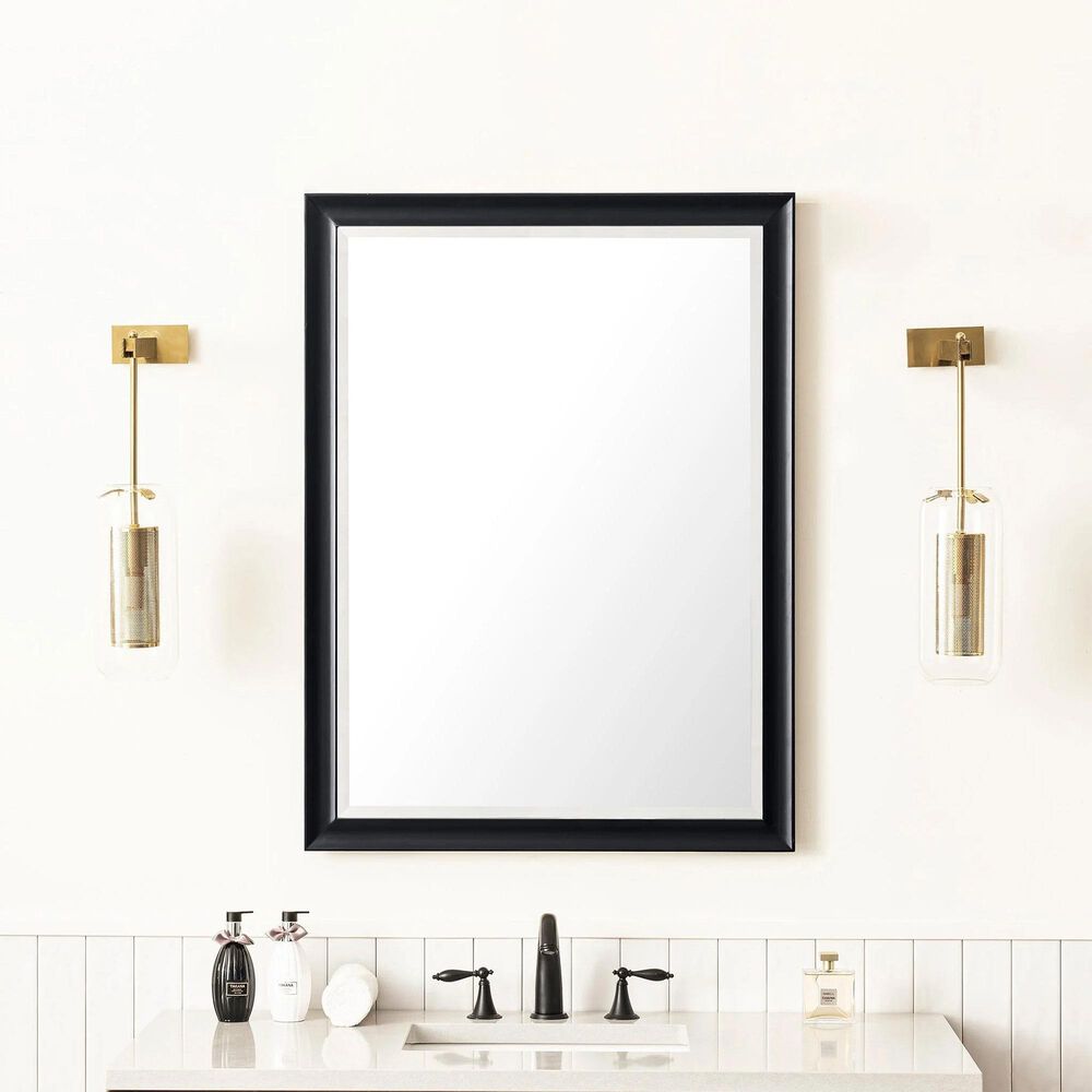 James Martin Vanities Glenbrooke 30&quot; Rectangular Mirror in Black Onyx, , large