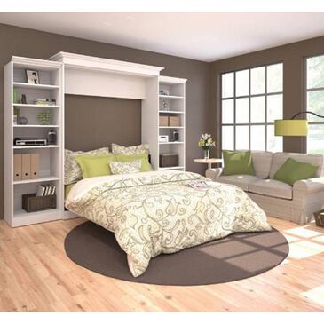Bestar Versatile 115" Queen Wall Bed Kit in White, , large
