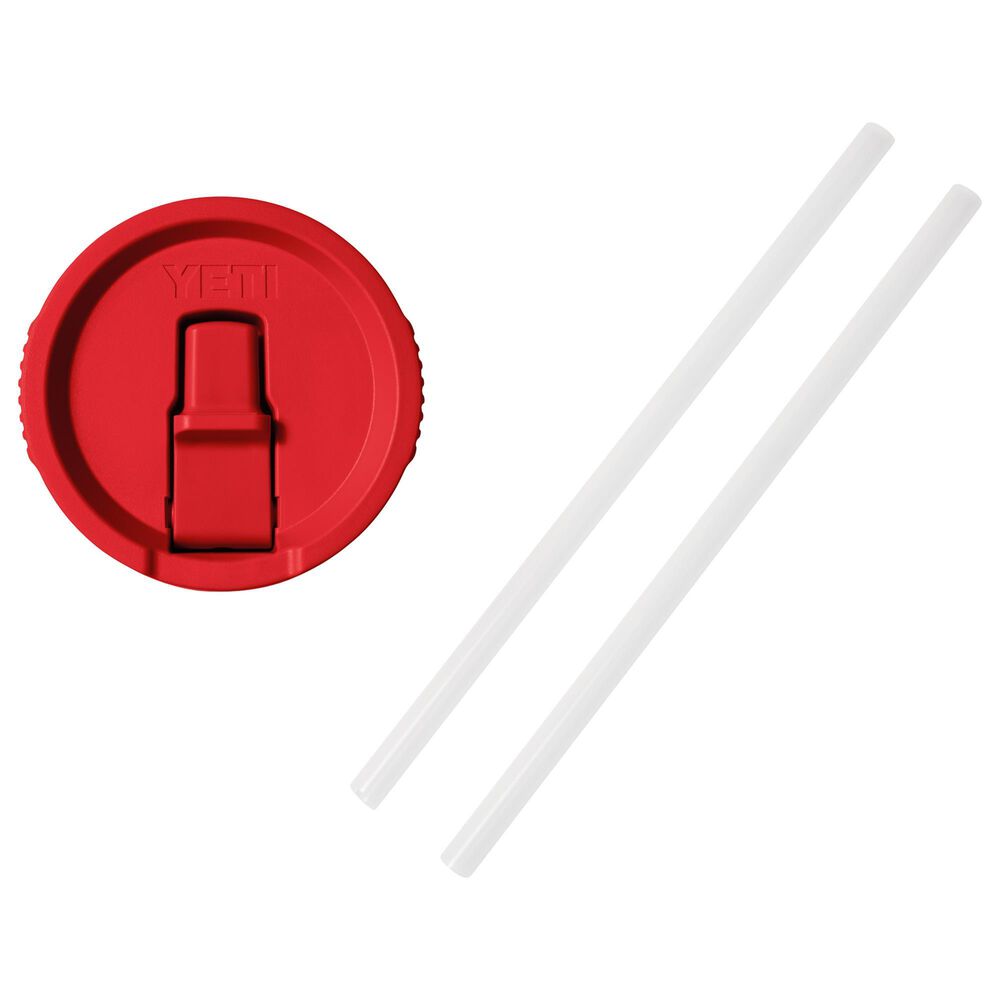 YETI Rambler Small Travel Straw Mug Lid in Rescue Red, , large