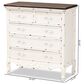 Baxton Studio Levron 5-Drawer Storage Cabinet in Walnut Brown and Antique White, , large