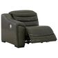 Ashley Center Line 2-Piece Power Symmetrical Reclining Sectional Loveseat in Dark Gray, , large