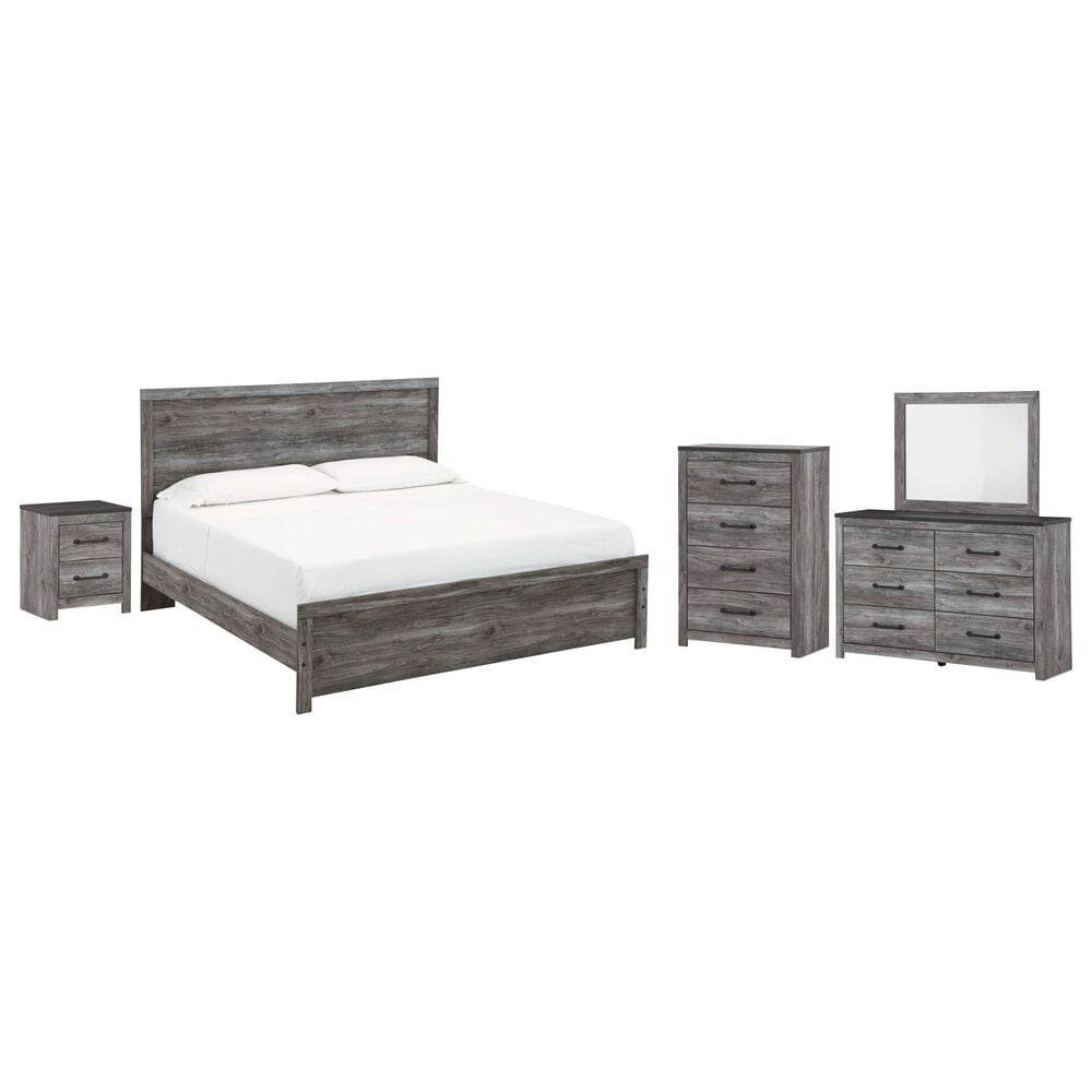 Ashley Bronyan 5-Piece King Bedroom Set in Dark Gray, , large