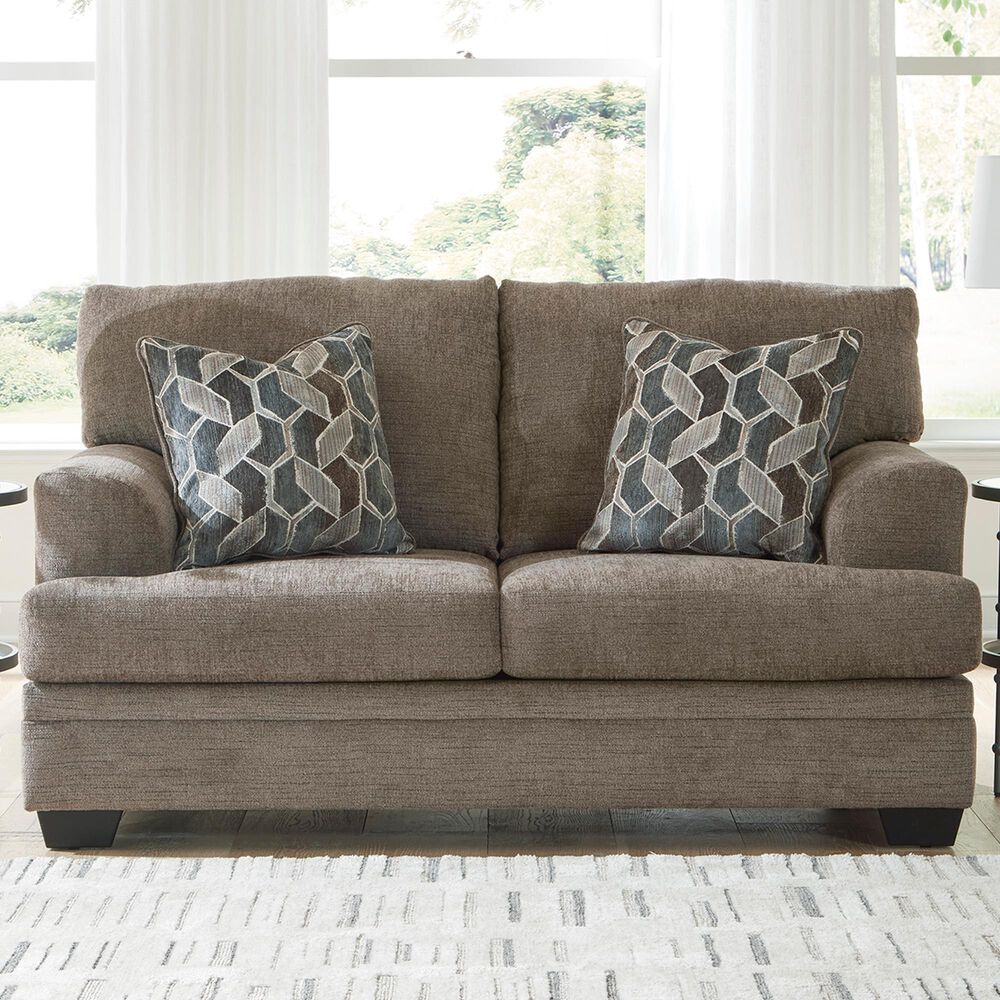 Ashley Stonemeade Stationary Loveseat in Nutmeg, , large