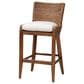 Baxton Studio Ridley Bar Stool in Brown Wash, , large