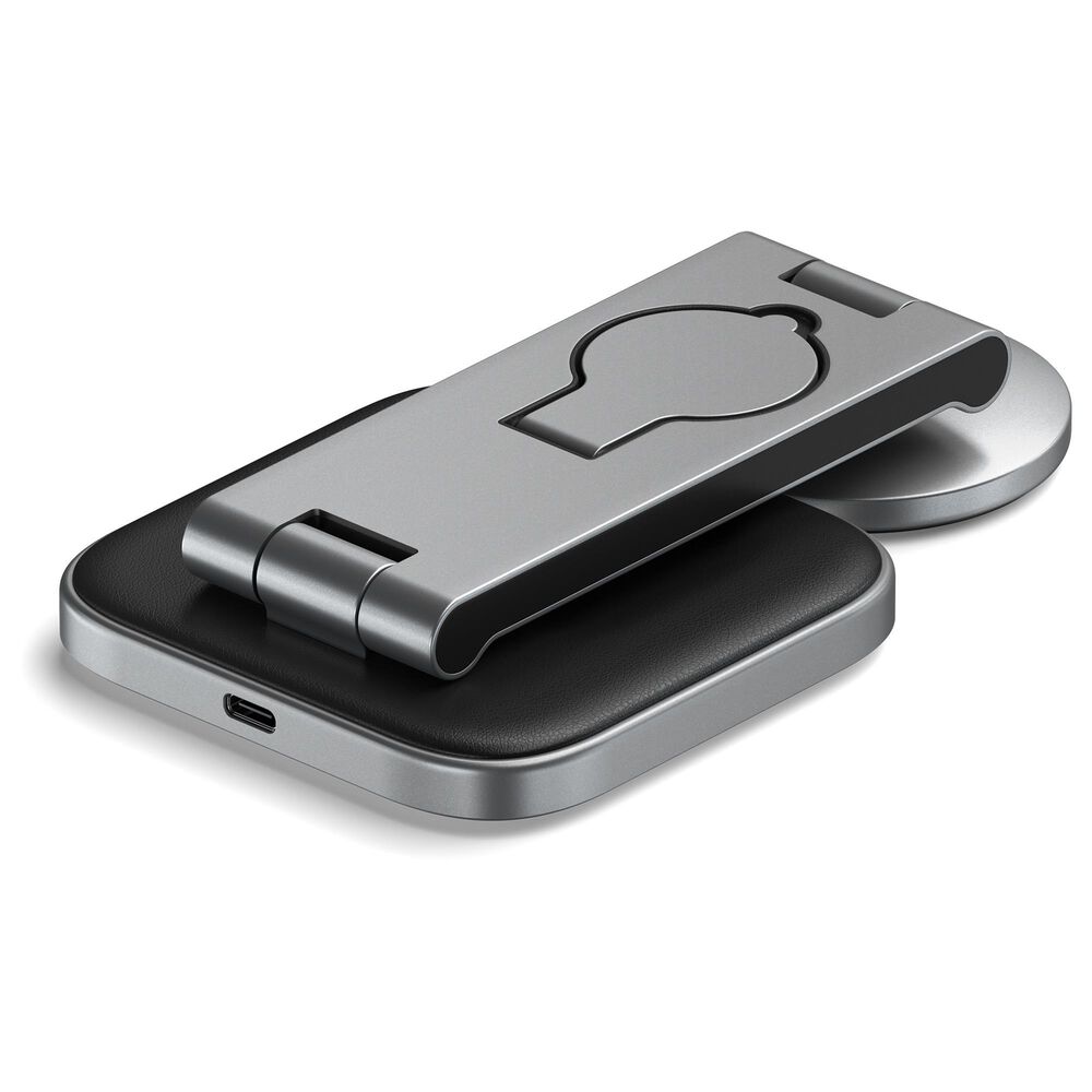Satechi 3-in-1 Foldable Qi2 Wireless Charging Stand in Space Gray, , large