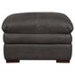 Superb Leather Leather Ottoman in Oslo Dark Grey, , large