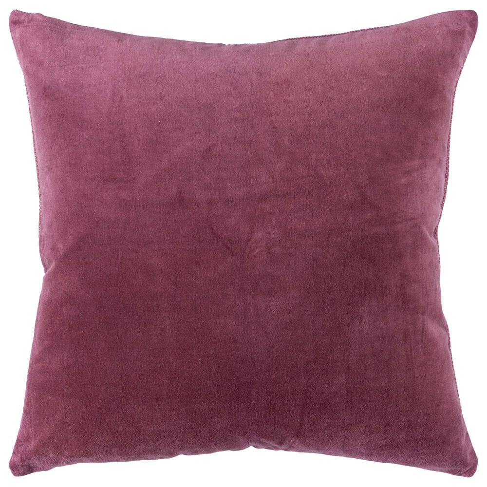 Rizzy Home Transitional Solid 22" Pillow in Berry, , large