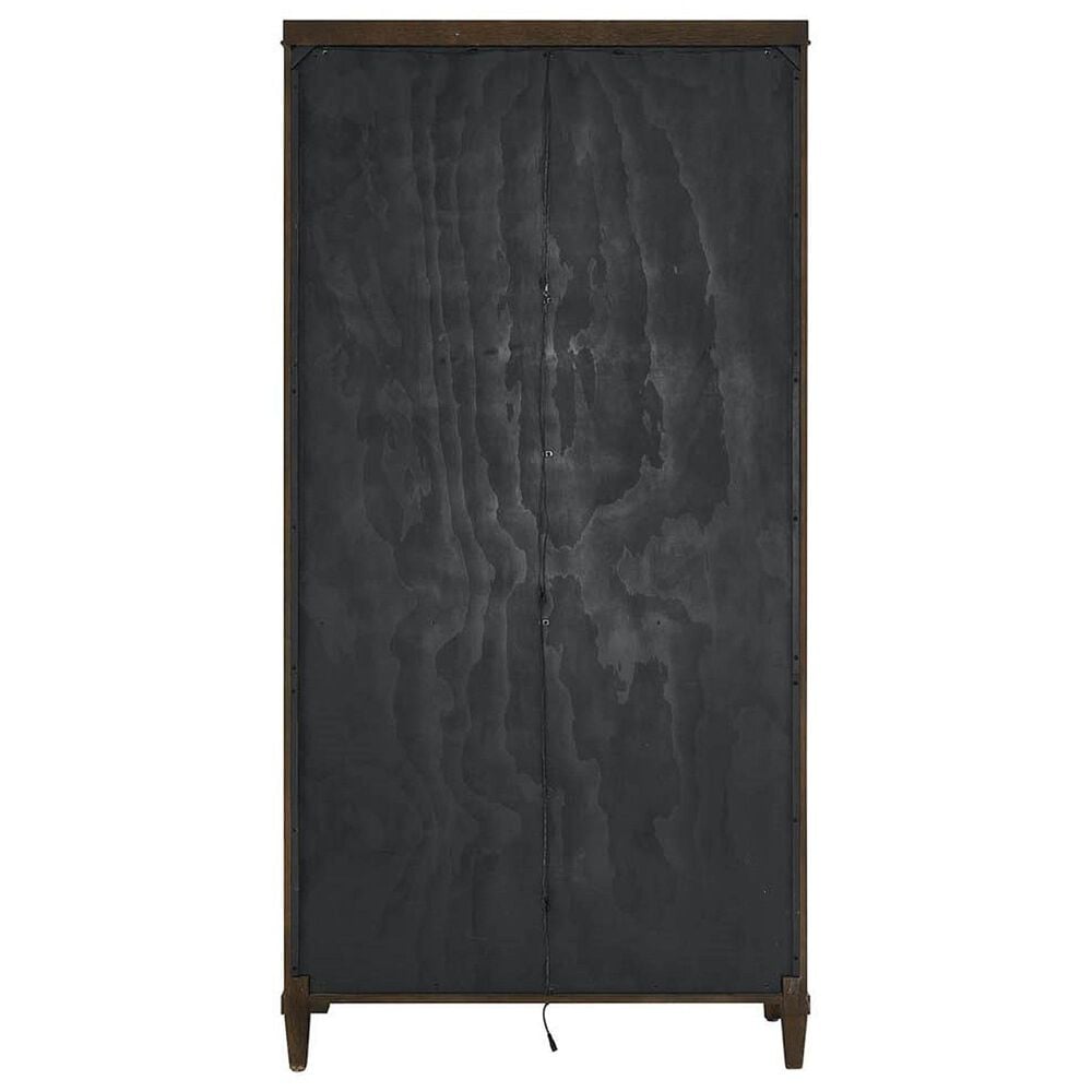 Furniture Worldwide Montclair 4-Piece Queen Panel Bedroom Set in Embossed Cocoa and Smoked Gold, , large