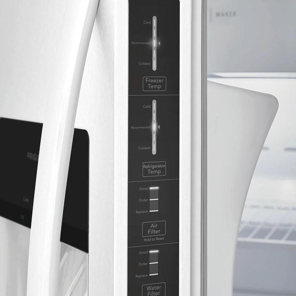Frigidaire 33&quot; Side-by-Side Refrigerator in White, , large