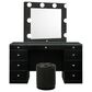 Crown Mark Avery, Luxo and Morgan Vanity with Mirror and Stool in Black, , large