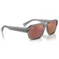 Ray-Ban Corrigan Bio-Based Sunglasses with Dark Violet and Red Lenses in Polished Transparent Grey, , large