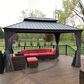 HOMLUX 14-ft x 10-ft Permanent Hardtop Gazebo Gray Gazebo with Hardtop Roof (Screen Included), , large
