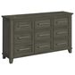 Mayberry Hill Canterbury 9-Drawer Dresser Only in Gray, , large