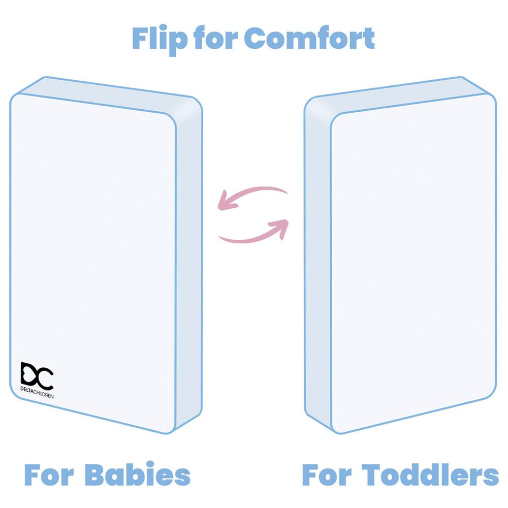 Delta Breathable Firm Crib and Toddler Mattress in Spring Green, , large