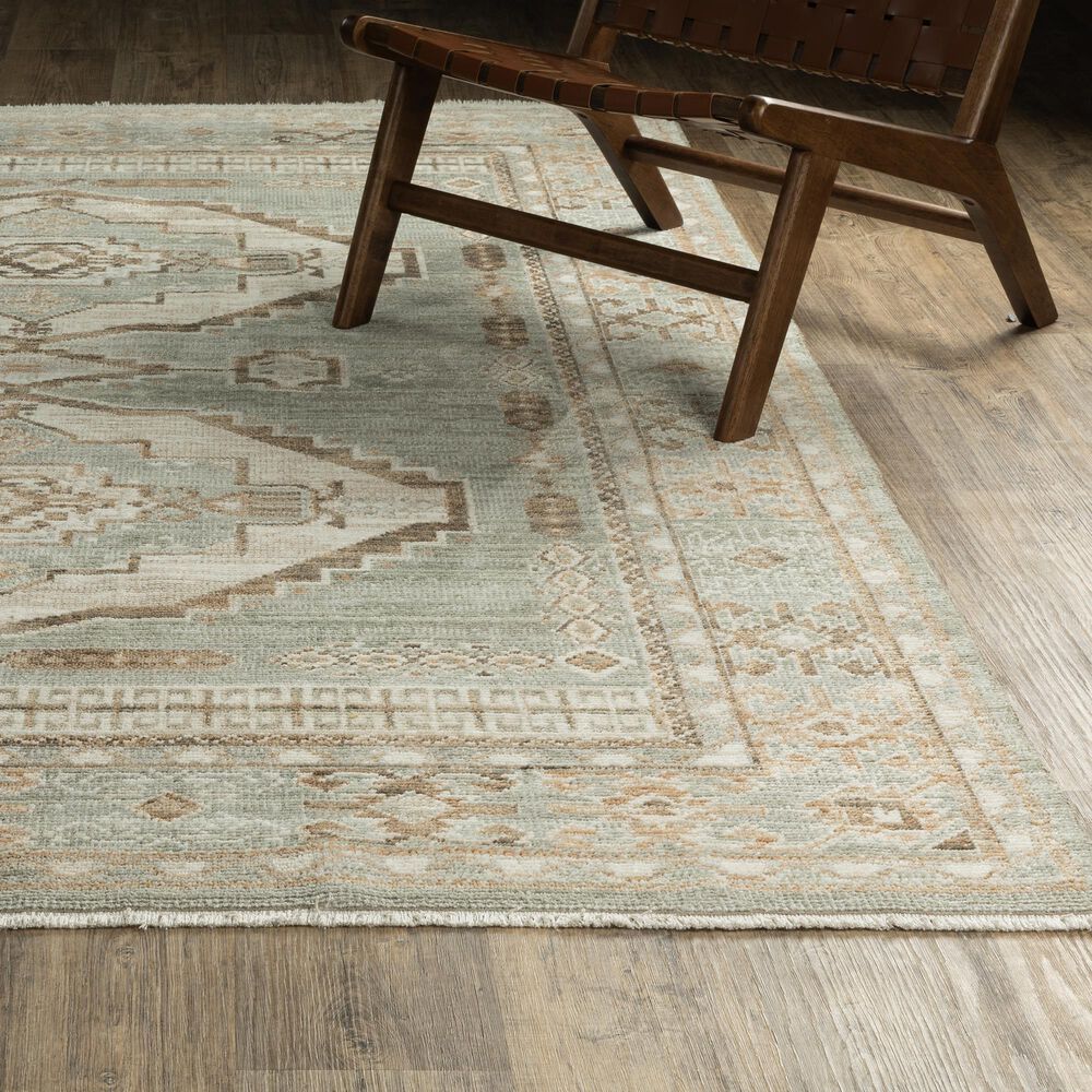 Oriental Weavers Lola LLA04 Brown and Blue 6'7" x 10' Area Rug, , large
