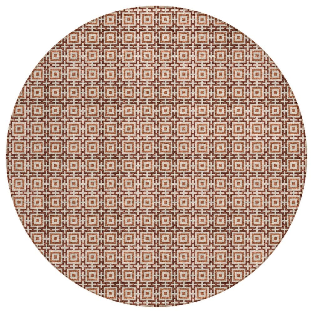Dalyn Rug Company Marlo 10" Round Paprika Indoor/Outdoor Area Rug, , large