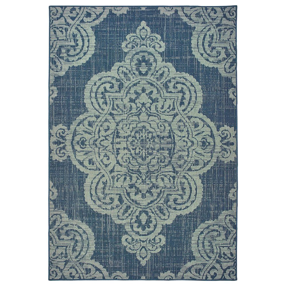 Oriental Weavers Marina 5929B 5"3" x 7"6" Navy and Grey Area Rug, , large