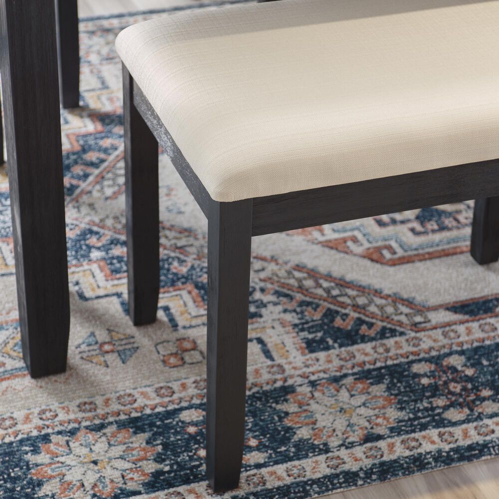 Linon Home Decor Jorissen Bench in Dark Charcoal, , large
