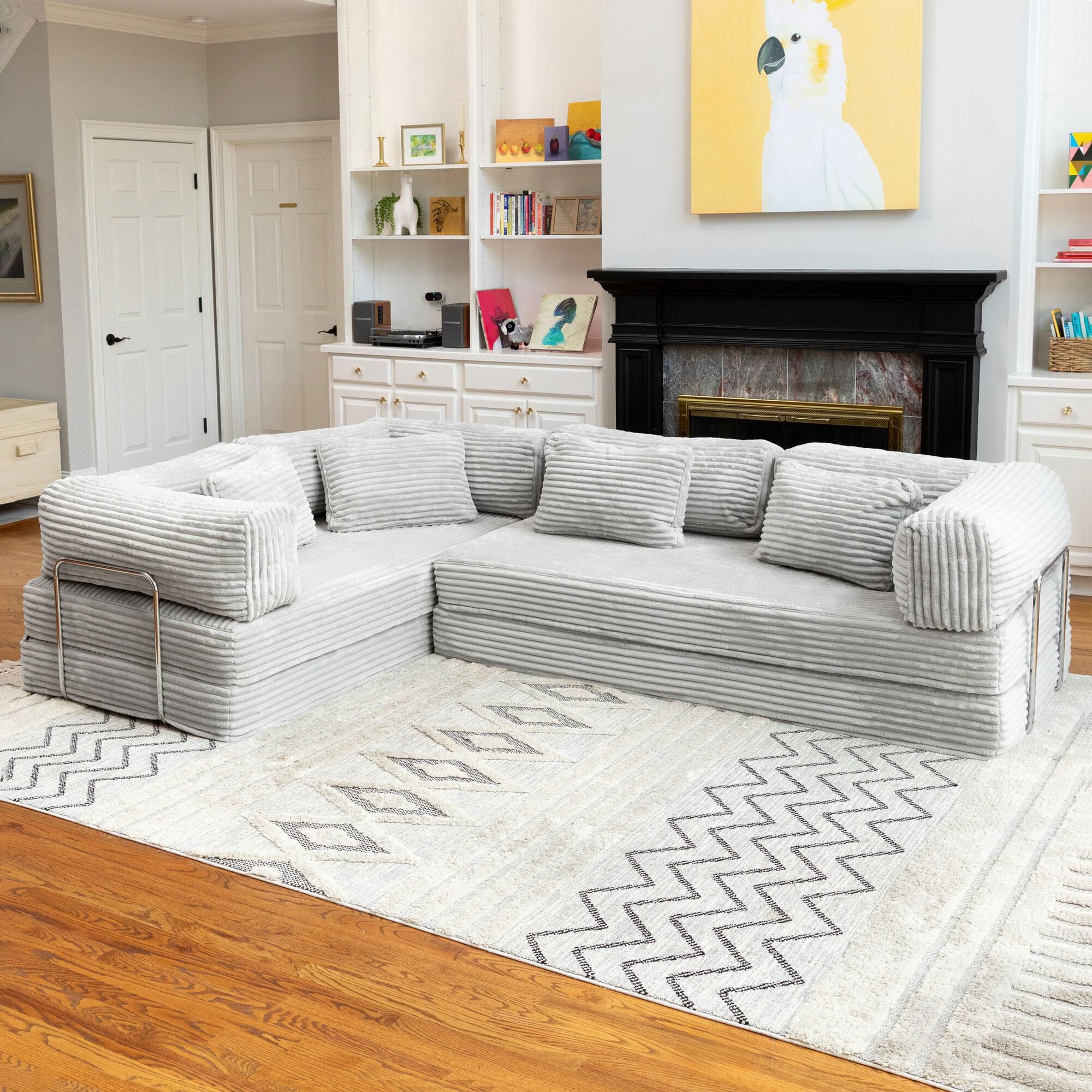 Jaxx Unsofa 2-Piece Modular Right Facing L-Shaped Sectional in