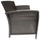 Hearth and Haven ST Lucia Outdoor Loveseat with Tan Cushion in Brown, , large