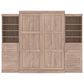 Bestar Pur Queen Murphy Storage Bed with 6-Drawer in Rustic Brown, , large