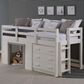 Forest Grove Sweet Dreams Low Loft Bed in Beautiful White and Grey, , large