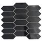 Emser Catch Glossy Black 2" x 2" Hexagon on 10" x 13" Porcelain Mosaic Sheet, , large