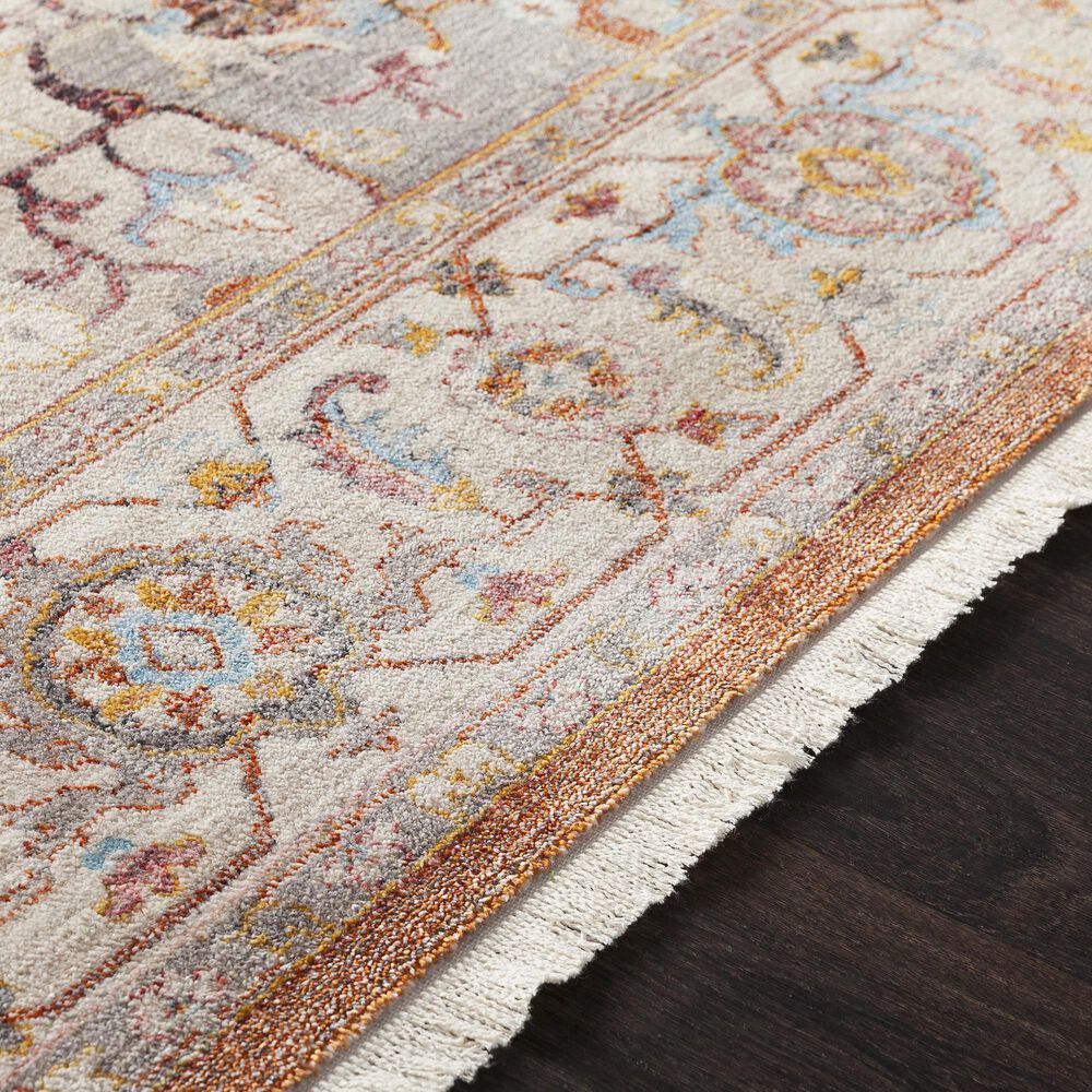 Surya Ephesians 2&#39;2&quot; x 9&#39; Orange, Pink, Gray, Cream, Aqua and Camel Runner, , large