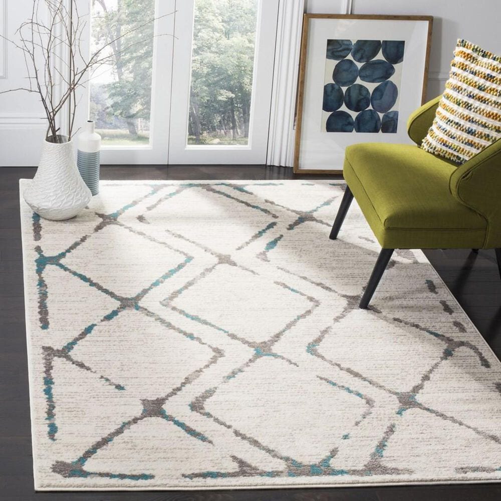 Safavieh Skyler SKY197D 4&#39; x 6&#39; Ivory and Blue Area Rug, , large