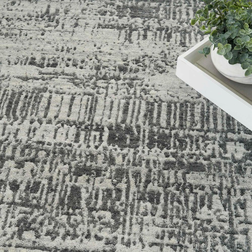 Nourison Harmony 7&#39;9&quot; x 9&#39;9&quot; Ivory and Charcoal Area Rug, , large
