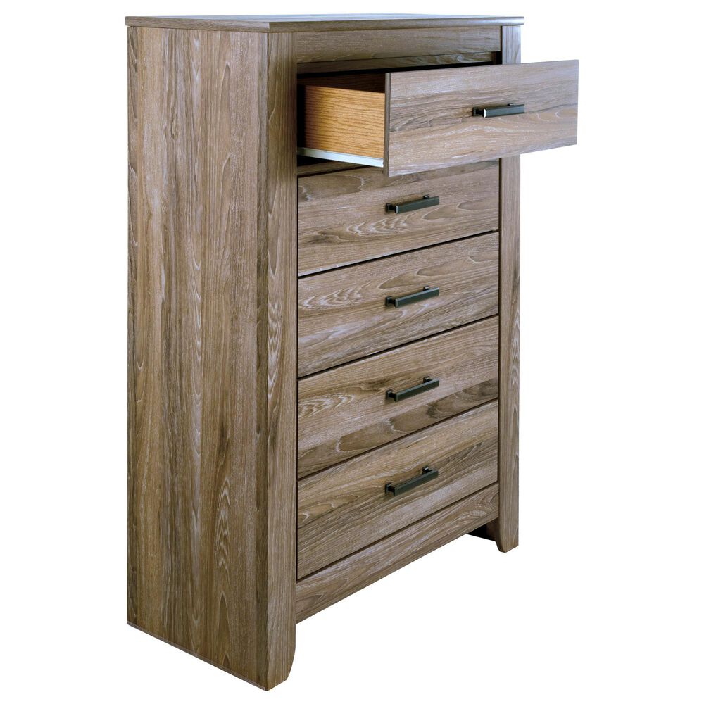 Ashley Zelen 5 Drawer Chest in Warm Gray, , large