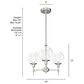 Hunter Xidane 3-Light Chandelier in Brushed Nickel, , large