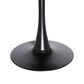 Leisuremod LeisureMod Bristol Dining table, Black Base with 27 Round Cognac Brown MDF top, , large