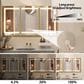 HOMLUX 60" x 32" Bathroom Medicine Cabinet with Mirror in Gold, , large