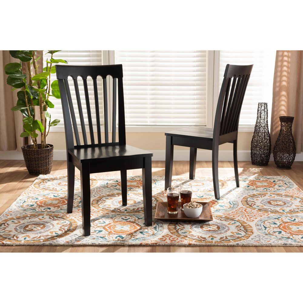 Baxton Studio Dining Chair in Dark Brown (Set of 2) Nebraska