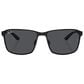 Rayban Glasses Sunglasses with Dark Grey Lenses in Polished Black on Black, , large