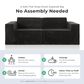 Furniture of America Facil 3-Piece Modular Armless Sofa in Black, , large