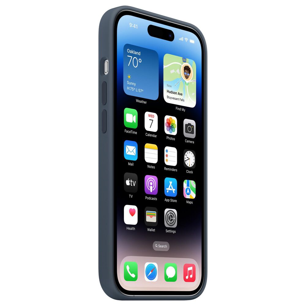 Apple Silicone Case with MagSafe for iPhone 14 Pro in Storm Blue, , large