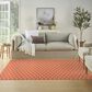 Nourison Twist Reversible 5" x 7" Coral Indoor/Outdoor Area Rug, , large