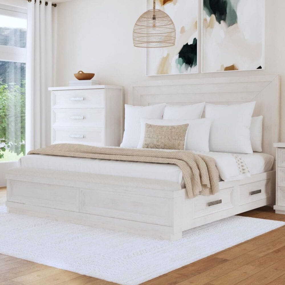 Mayberry Hill Avalanche Queen Storage Bed in Antique White, , large