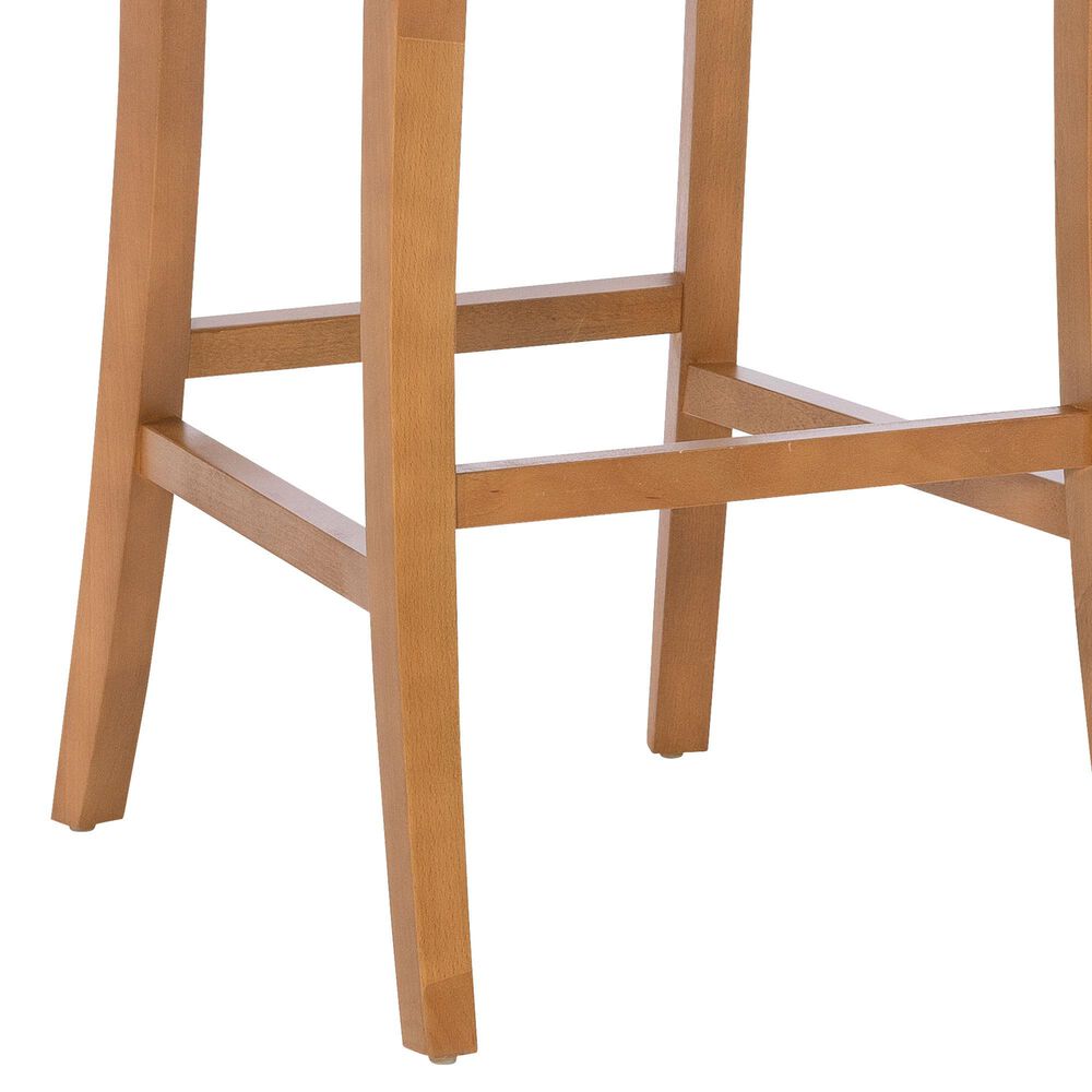 Linon Home Decor Talabis Bar Stool with Grey Cushion in Brown (Set of 2), , large