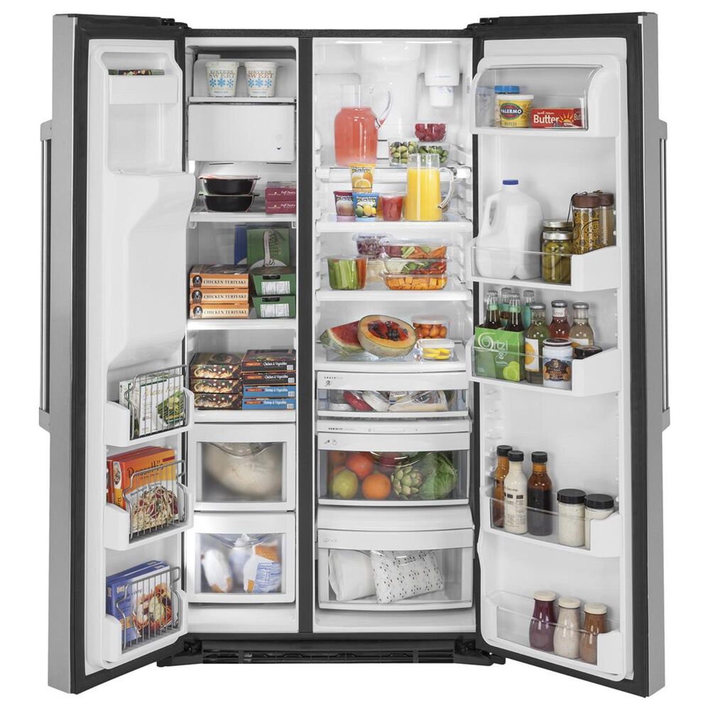 Cafe 21.9 Cu. Ft. Counter Depth Side by Side Refrigerator in Stainless Steel, , large