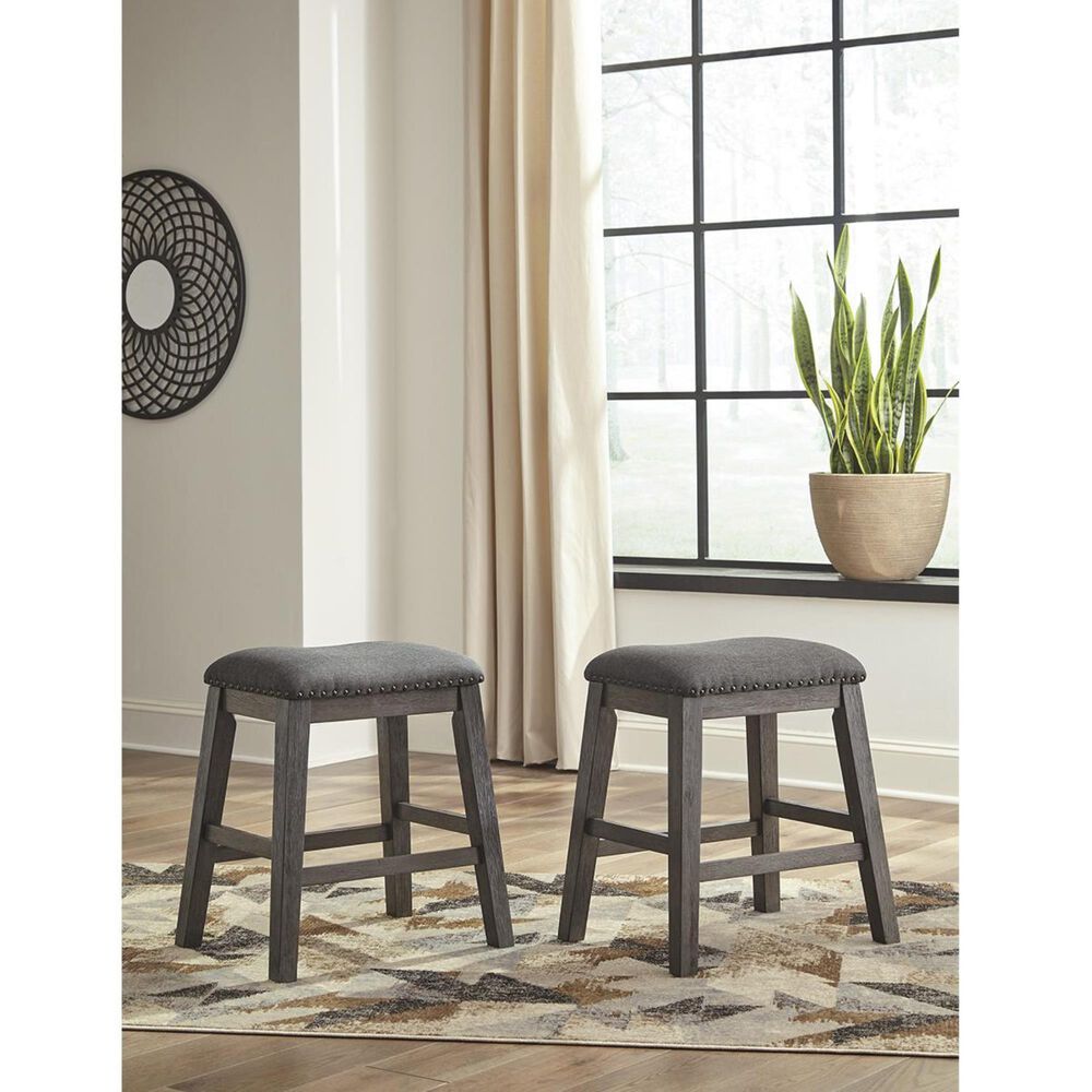Ashley Caitbrook 24&quot;Backless Counter Height Stool in Antiqued Gray Wash, , large