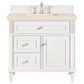 James Martin Vanities Lorelai 36" Single Vanity in Bright White with 3 cm Eternal Marfil Quartz Top, , large