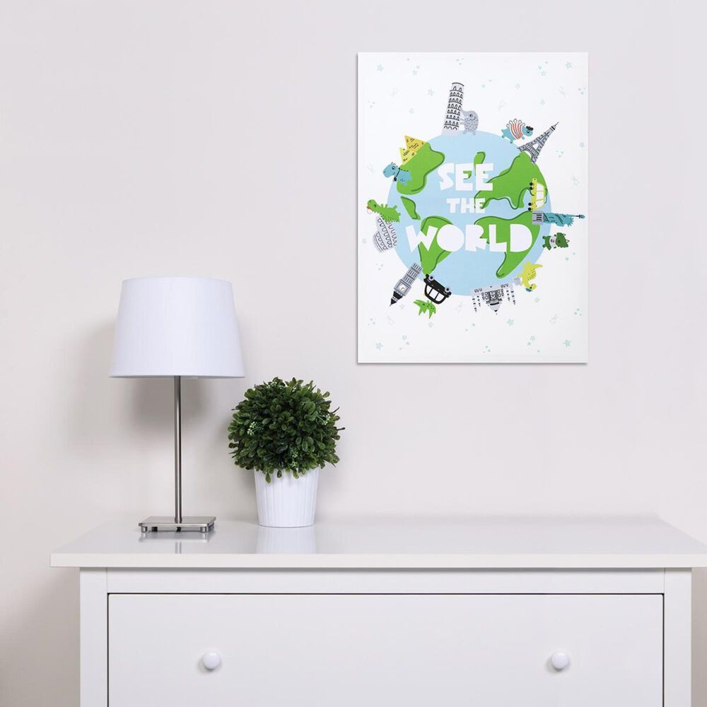 Trend Labs See the World Dinosaurs Canvas Wall Art in White, , large